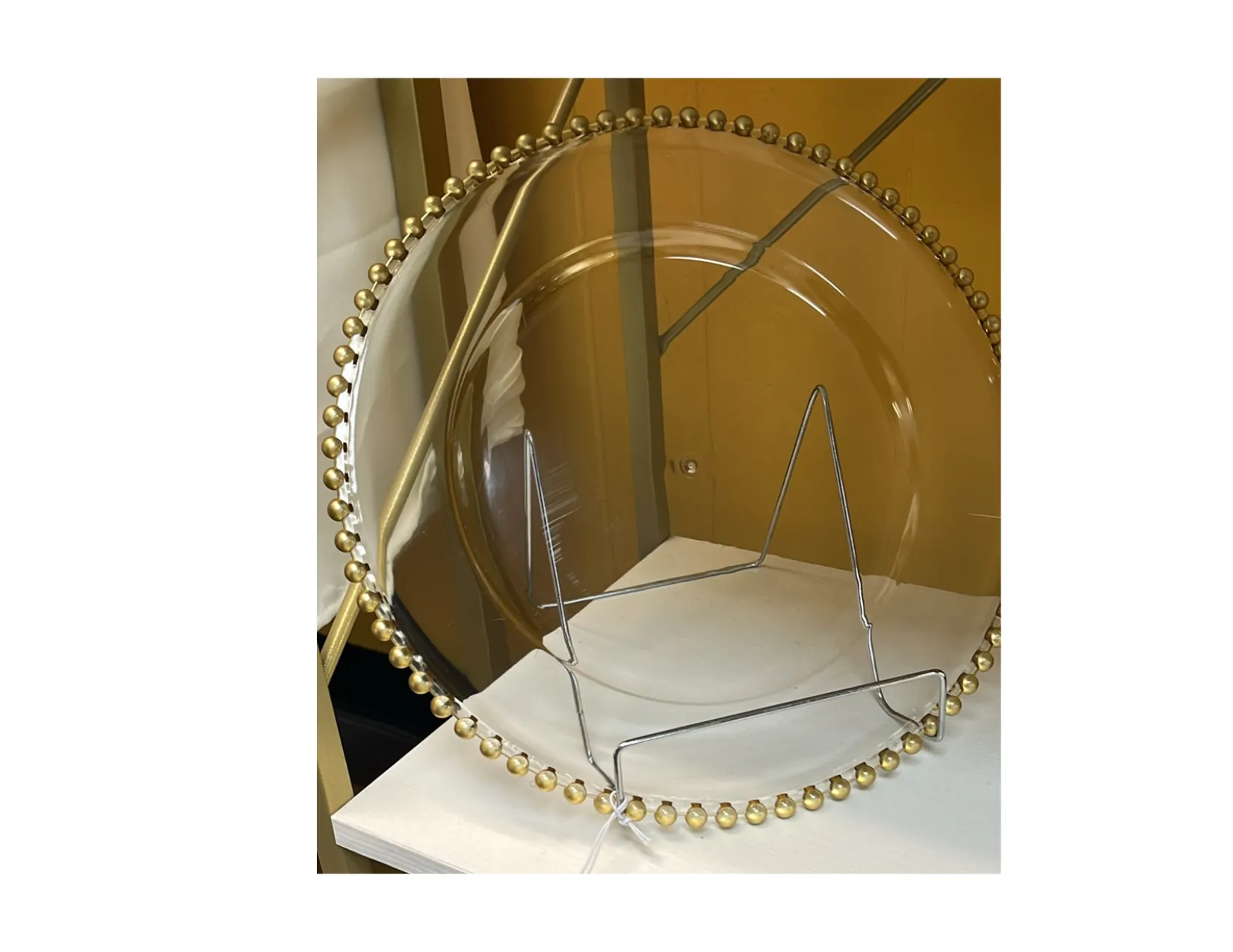 CHARGER PLATES / BEADED RIM