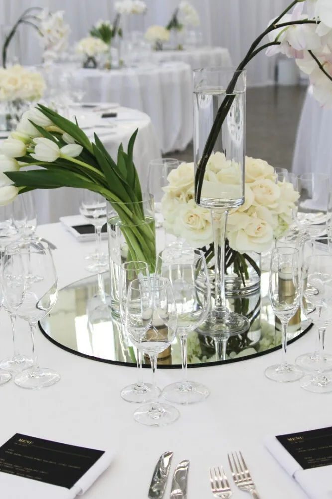Round Mirror Centerpiece