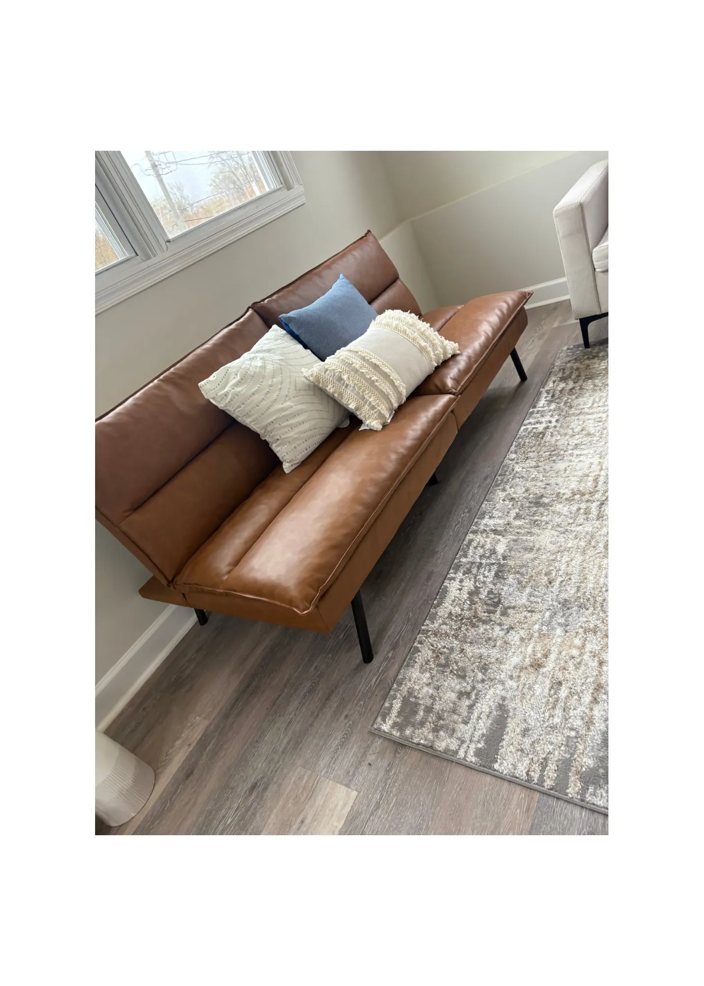 3 Seater Brown Leather Sofa