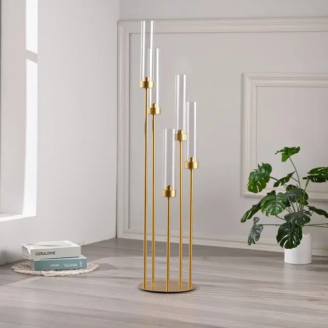 Gold 5 Arm Candelabra