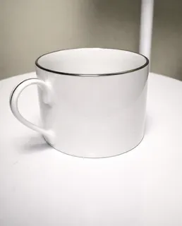 Coffee Cups Silver Rim
