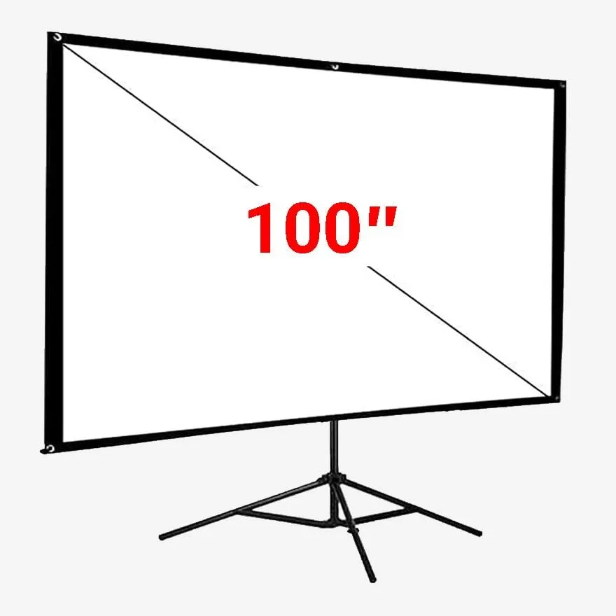 Projektoriaus ekranas surenkamas 100"
