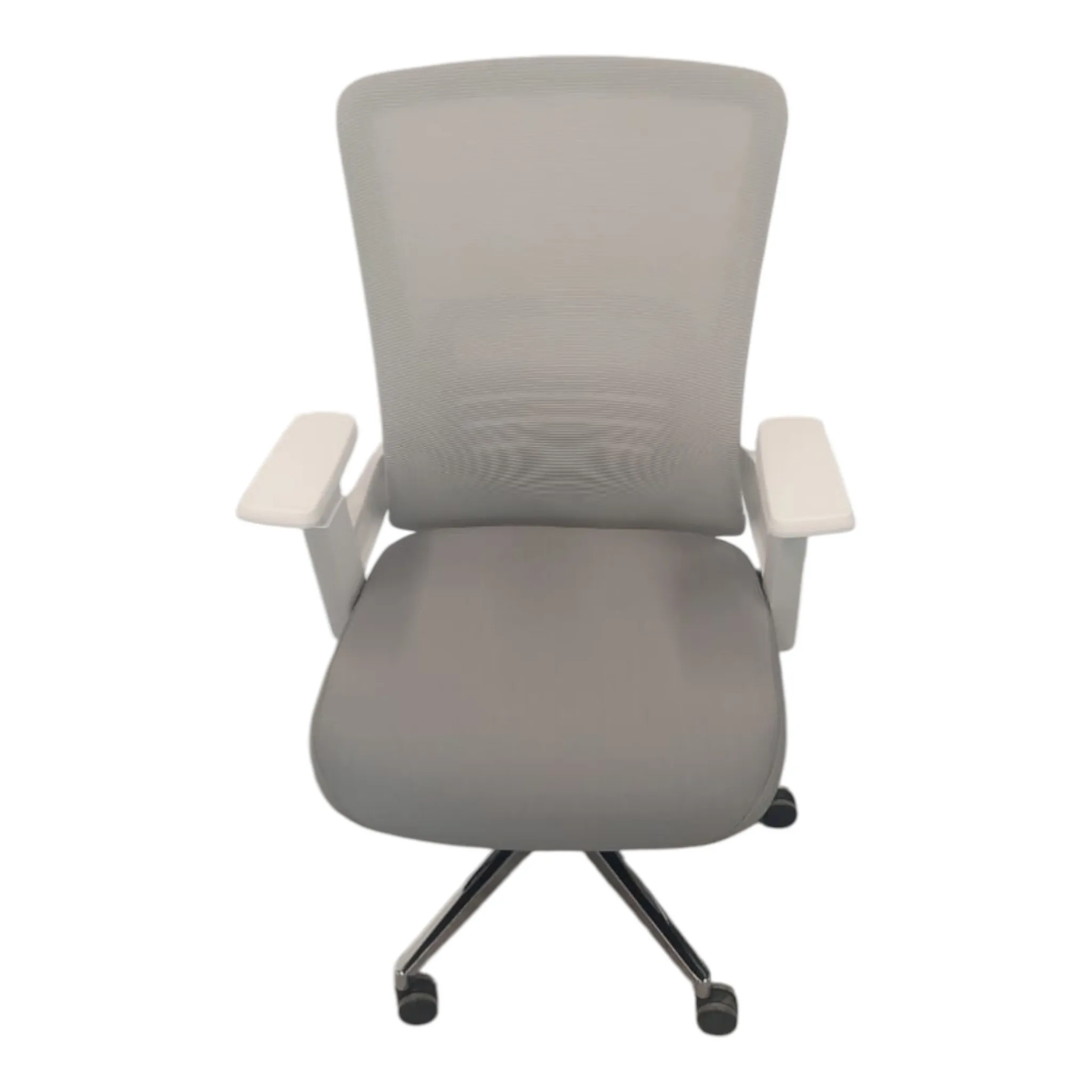Grey Office Chair with White Arms