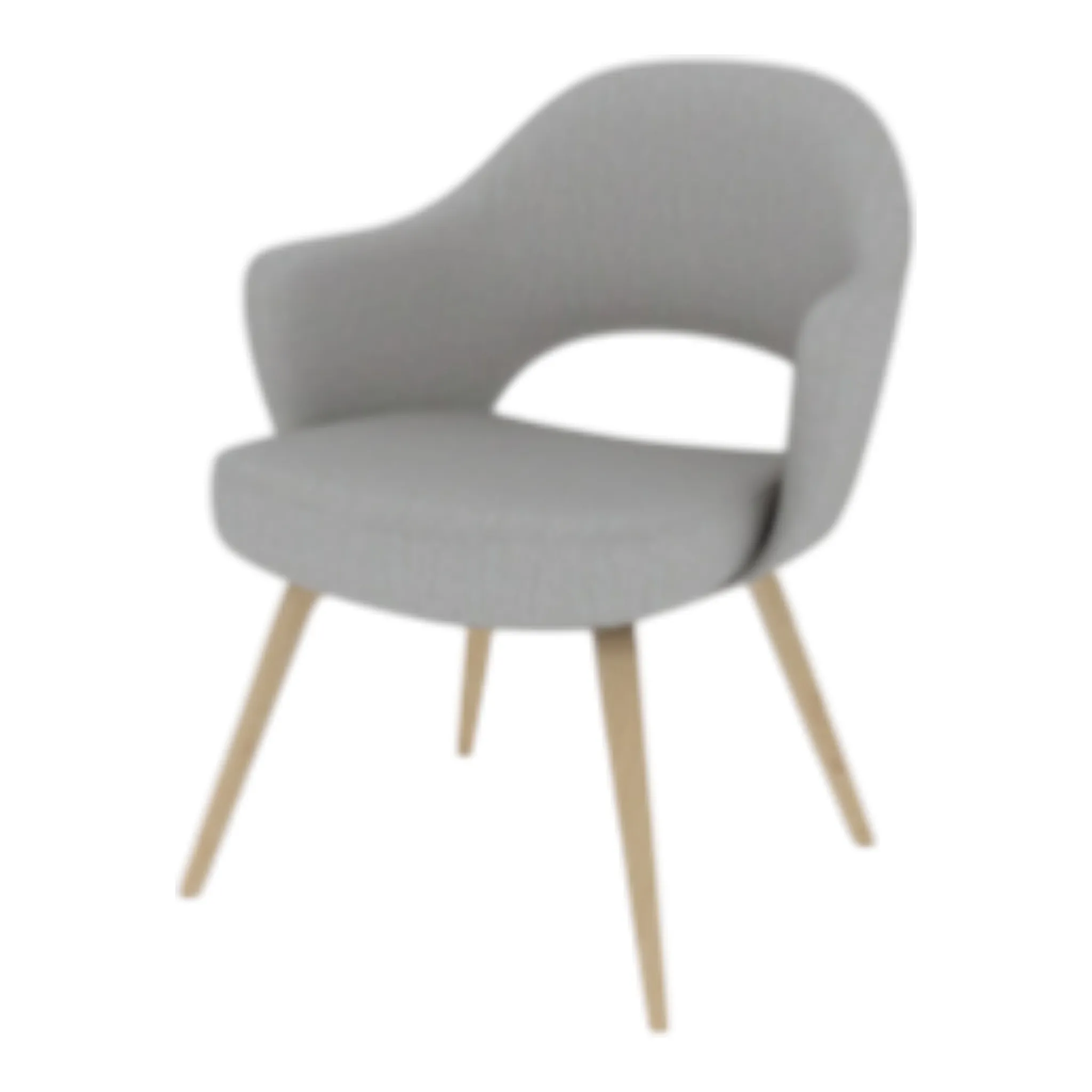 Grey Fabric with Back Hole Chair