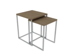 Brown Laminate Nesting Table