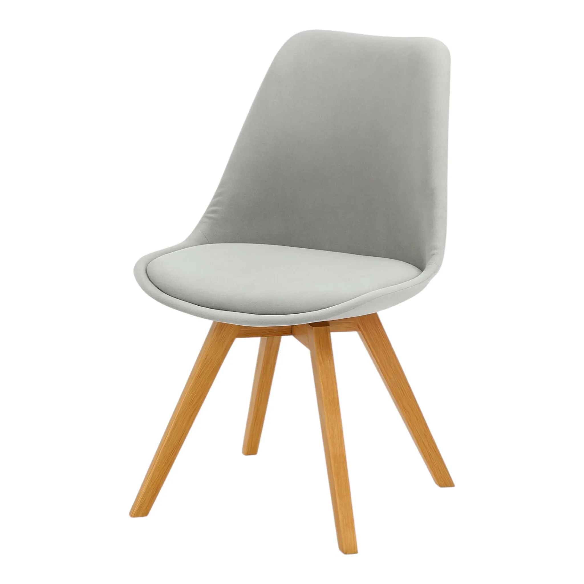 Light Grey Fabric Dining Chair