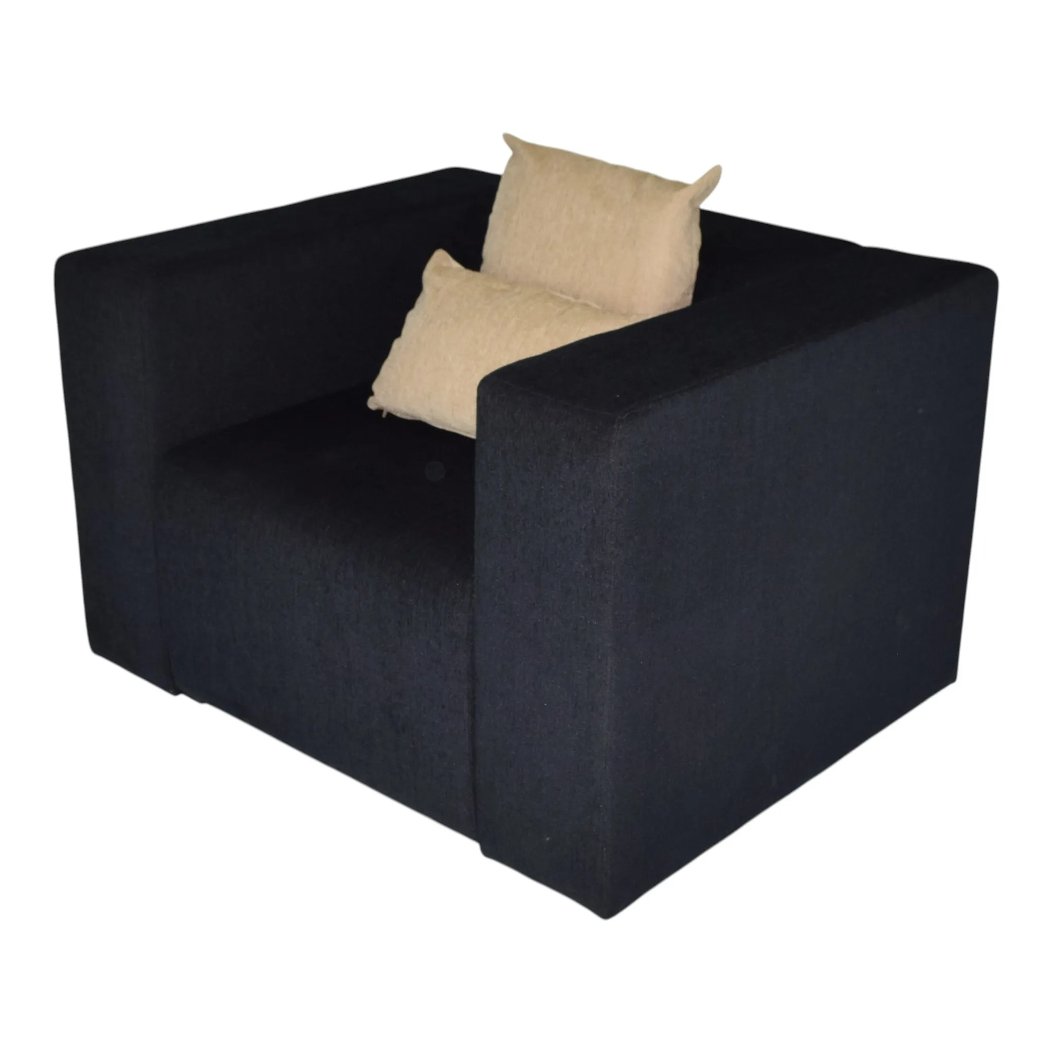 Single Black Fabric Single Sofa