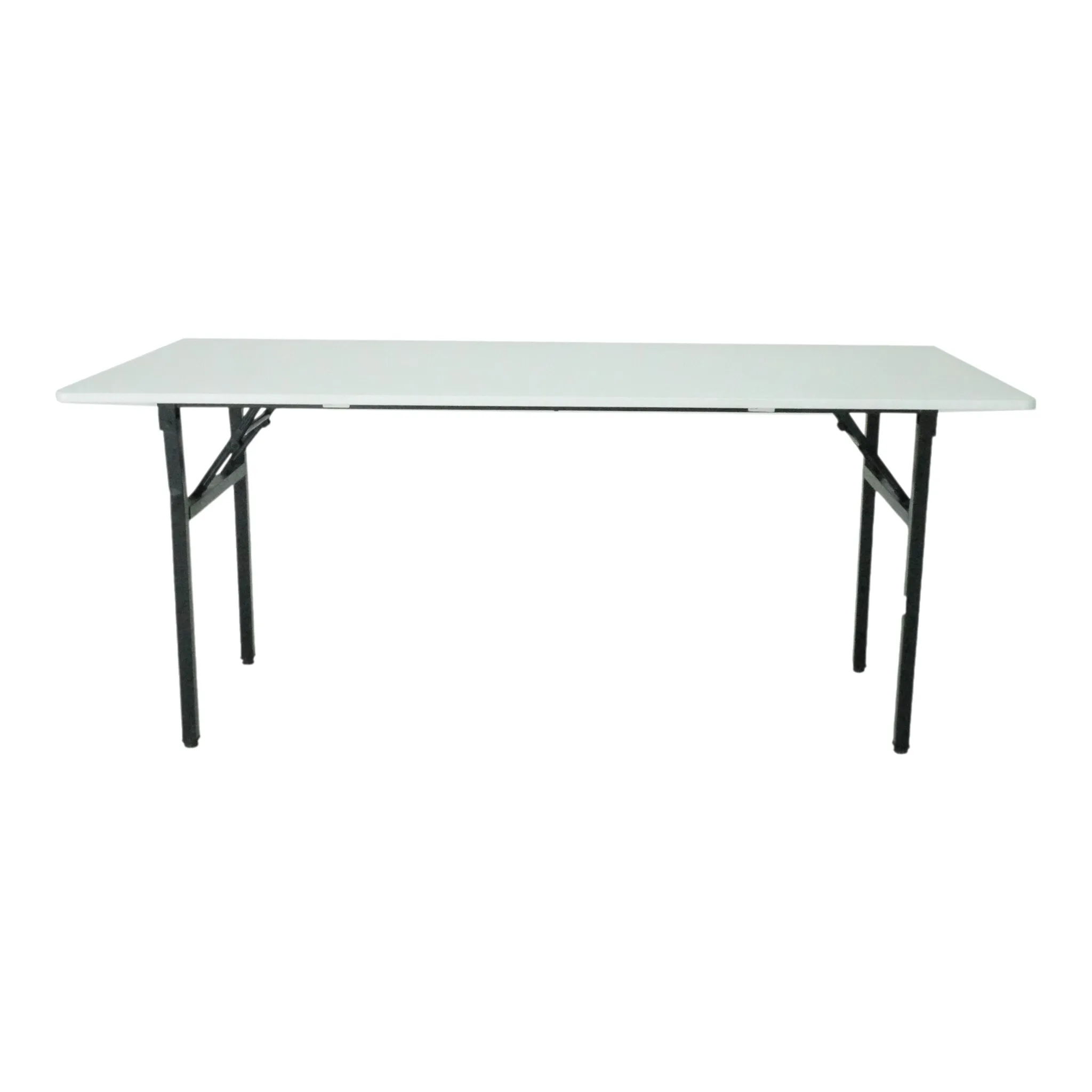 White Vinyl Top Banquet Table with Fold Away Legs