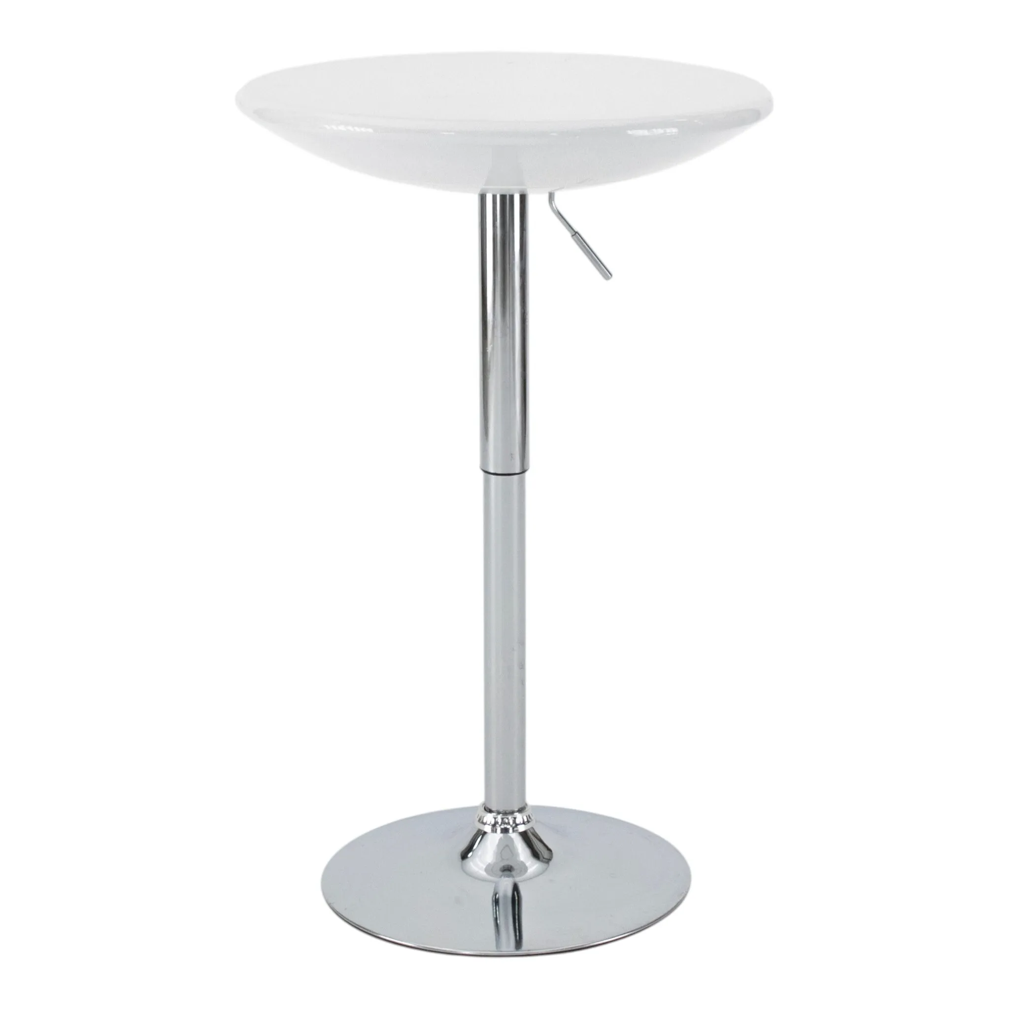 White Plastic Top with Round Base Leg