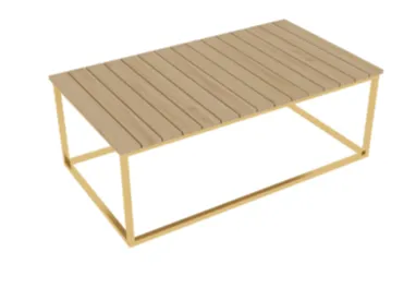 Wood Large Square top with Full Brass Frame