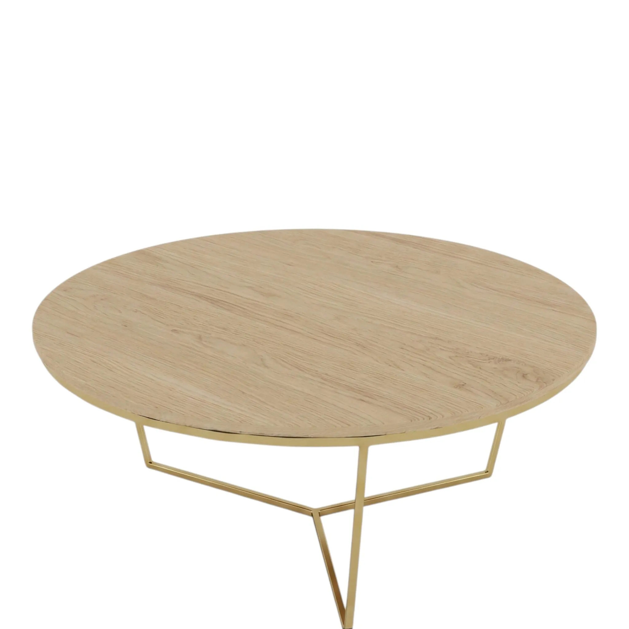 Wooden Oval Top with Brass Leg