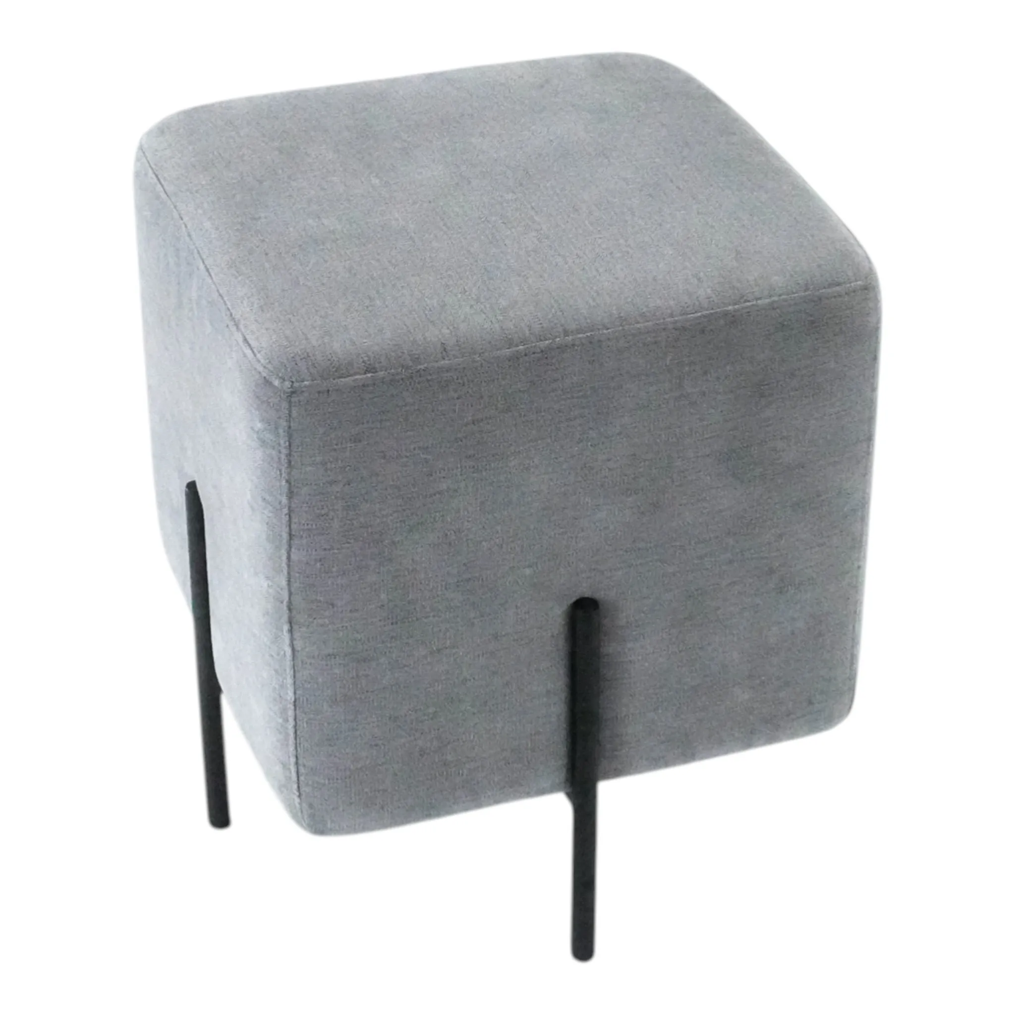 Grey Fabric Square Seat