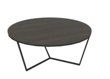 Black Oval Top with Black Leg