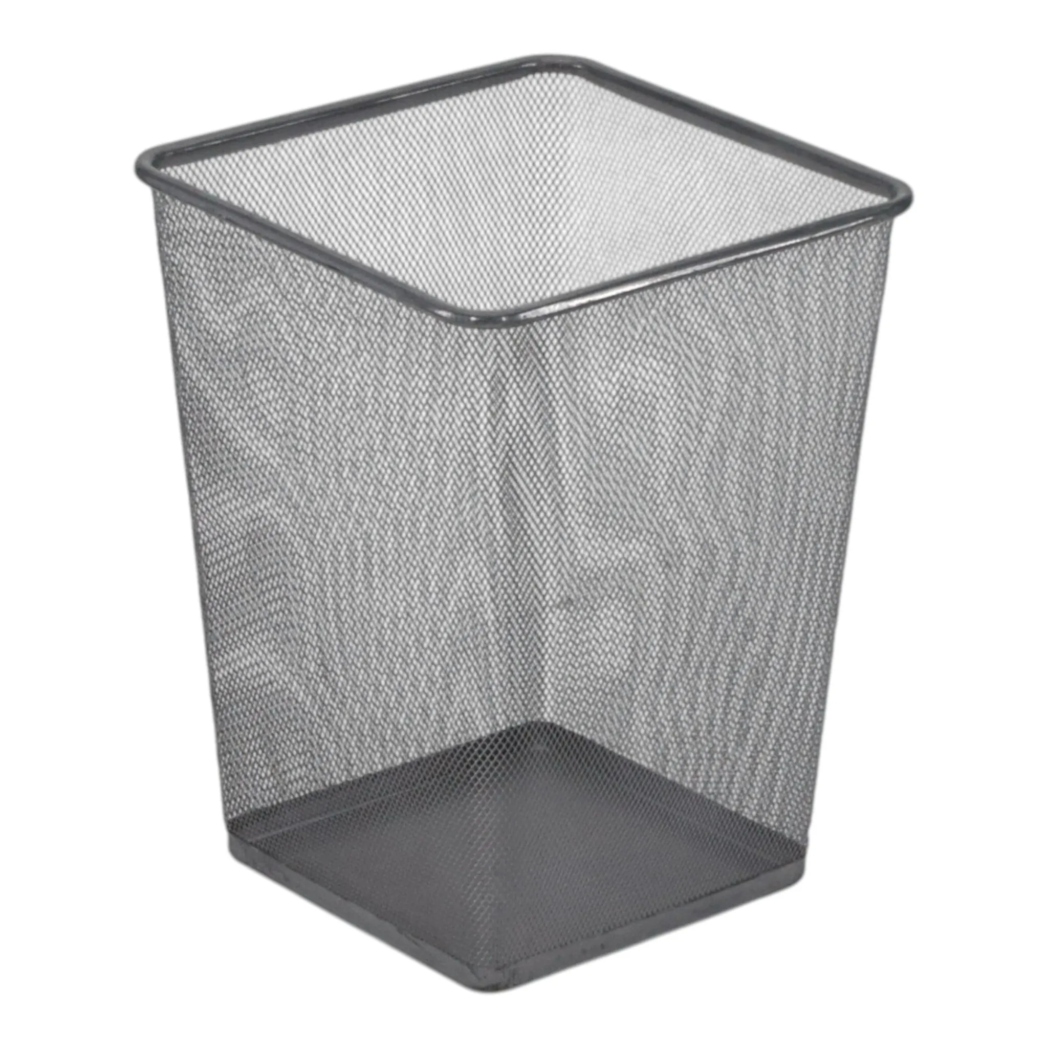 Silver, wire mesh Bin