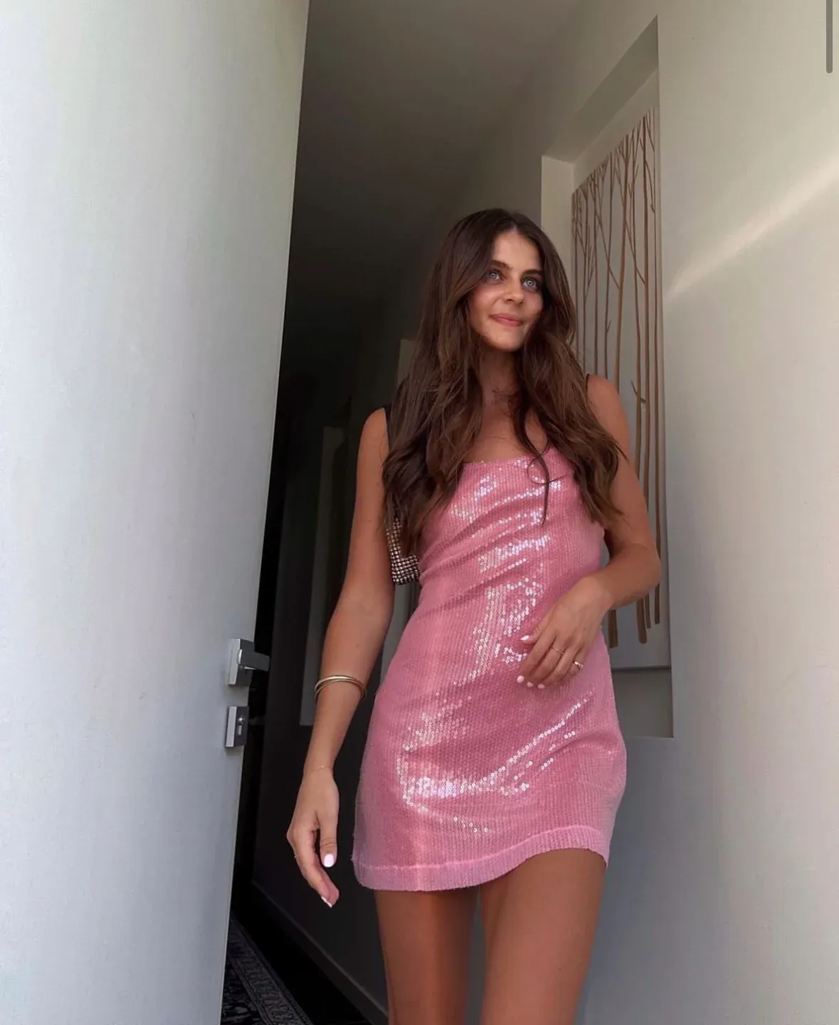 Lucca Sequin Mini Sunset Pink