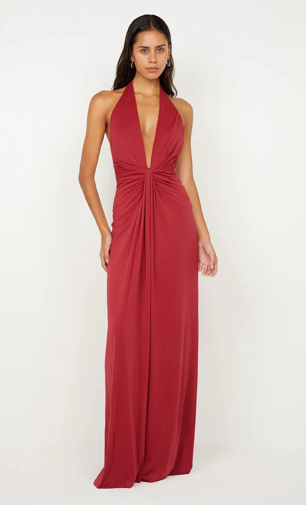 Susie Plunge Maxi in Cherry