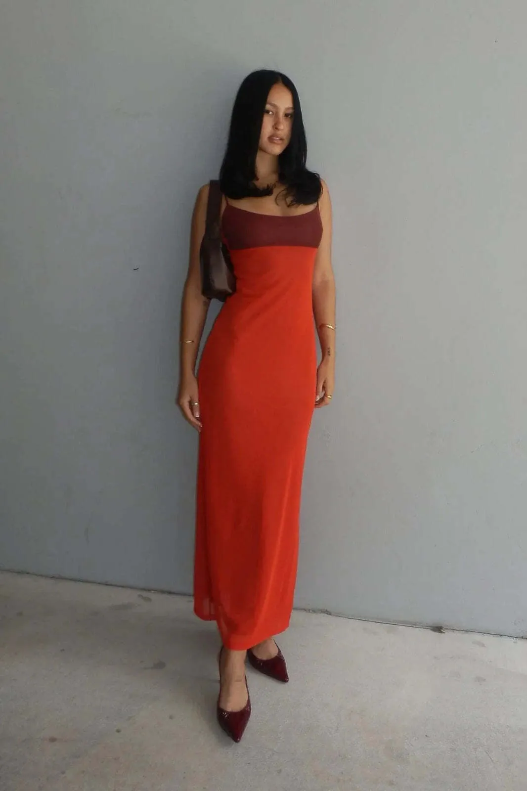 Thais Dress Red & Plum