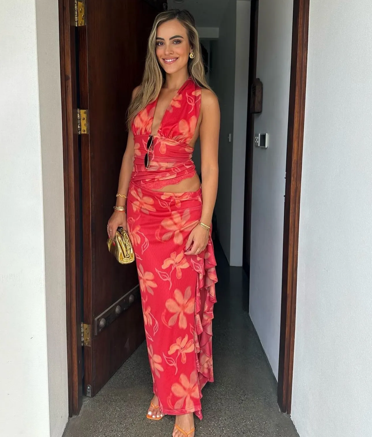 Penelope Maxi Dress in Hibiscus Floral