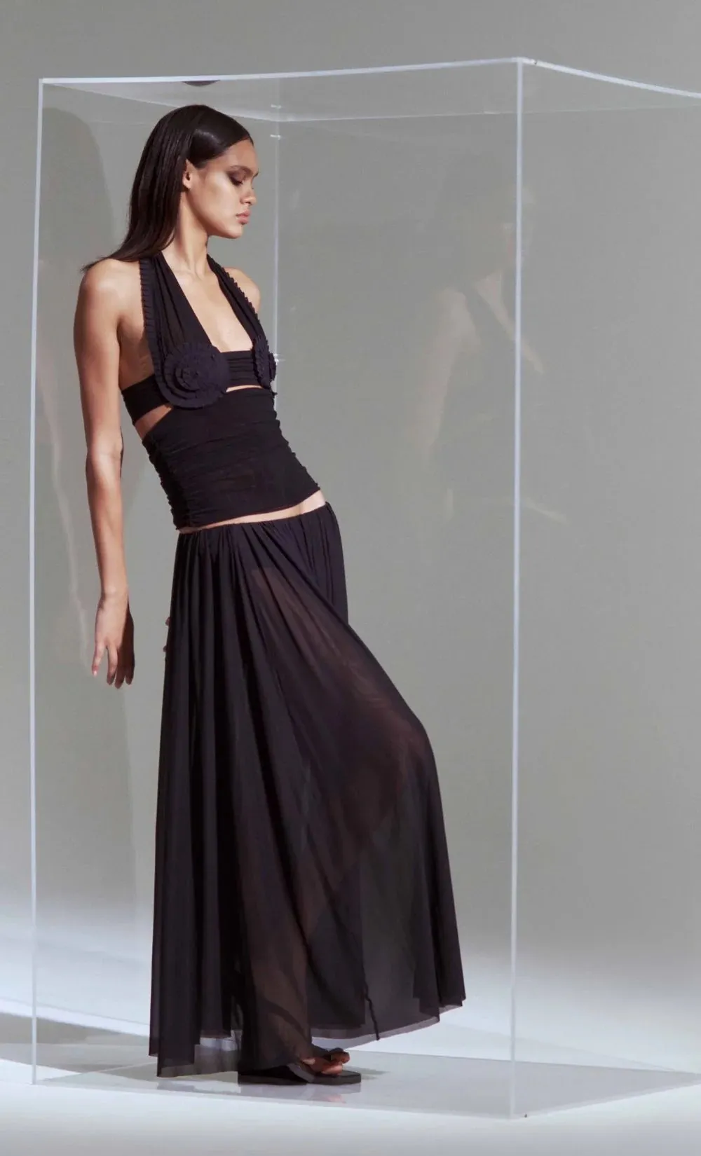 Dante Spiral Top in Black