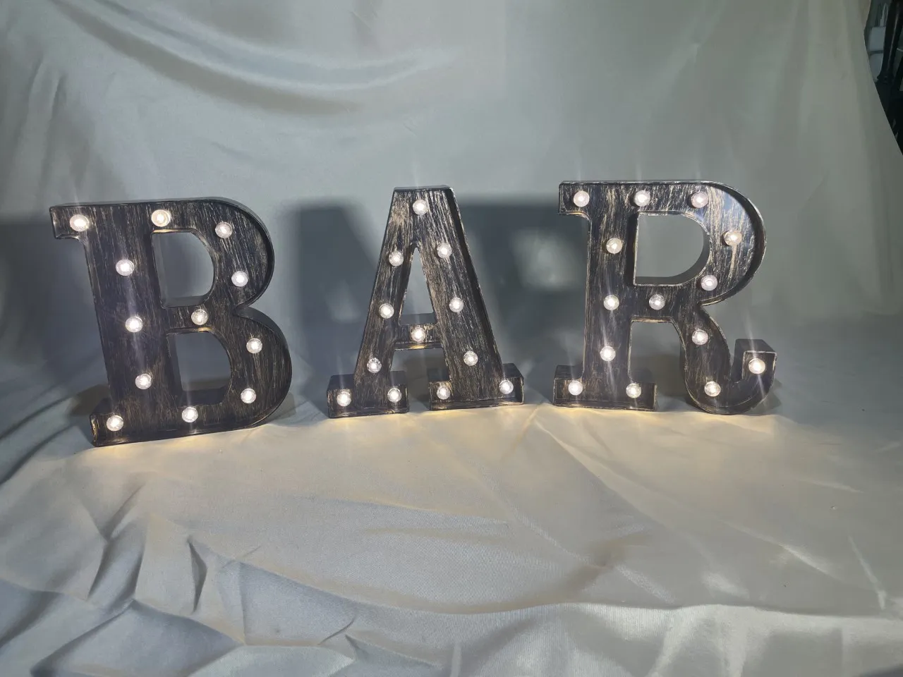 Marquee Letter Rustic Brown BAR 9"