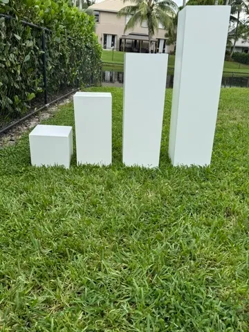 Square Wood Pedestals - White  _Multiple Sizes