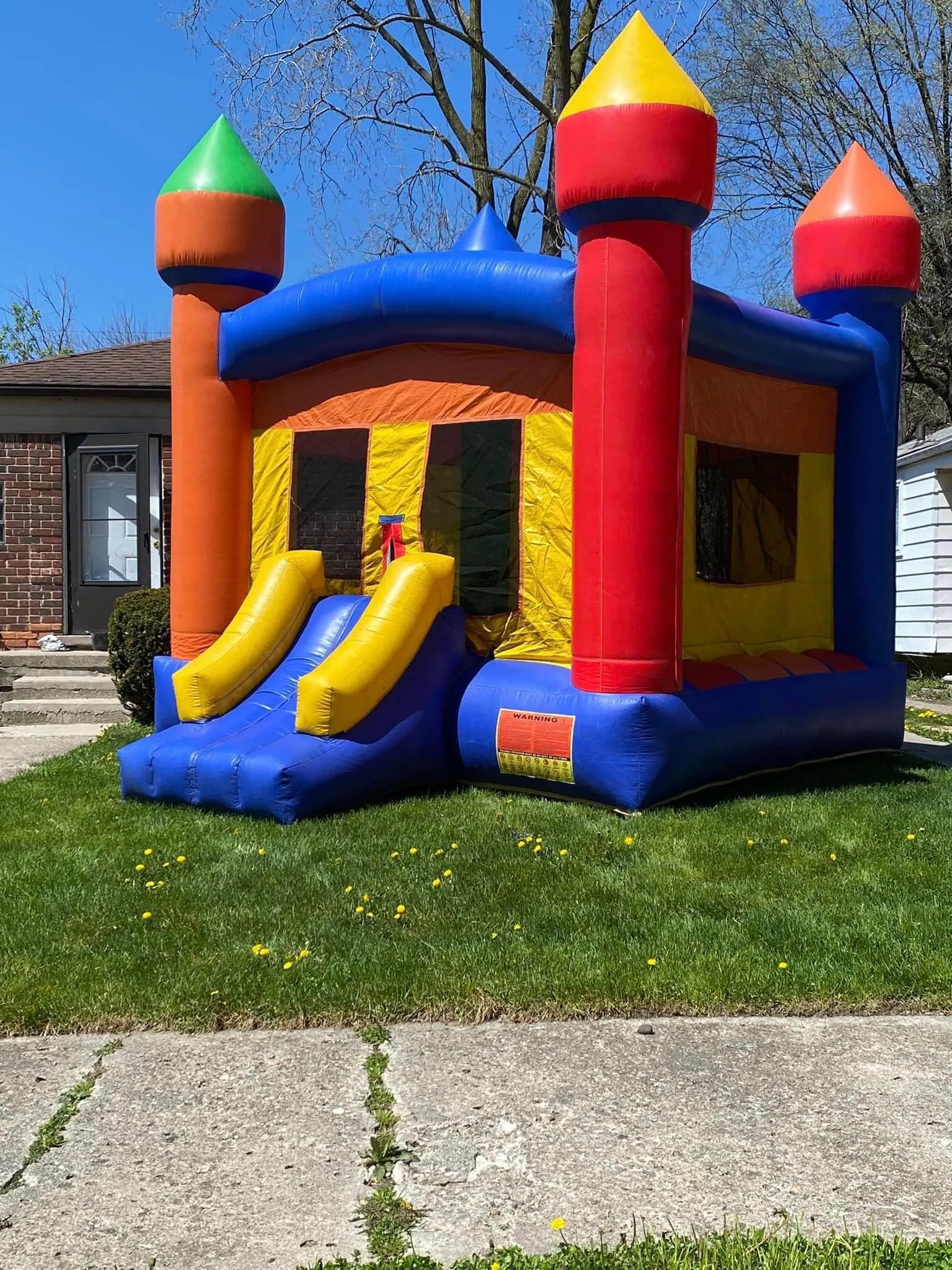 Rainbow bounce house package