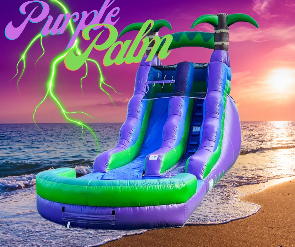 16 foot Purple Palm Tree Slide