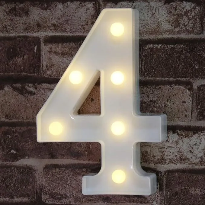 Small LED Marquee Light Up Number 4