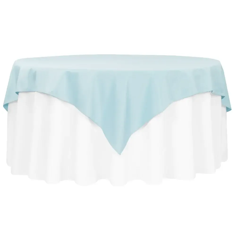 Tablecloth - Square Overlay 72" Polyester - Baby Blue