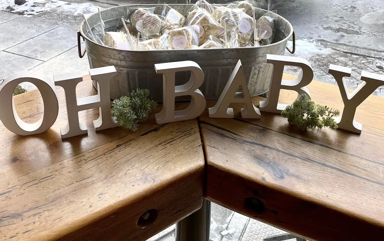 Baby - White Wooden OH BABY Standing Letters Set