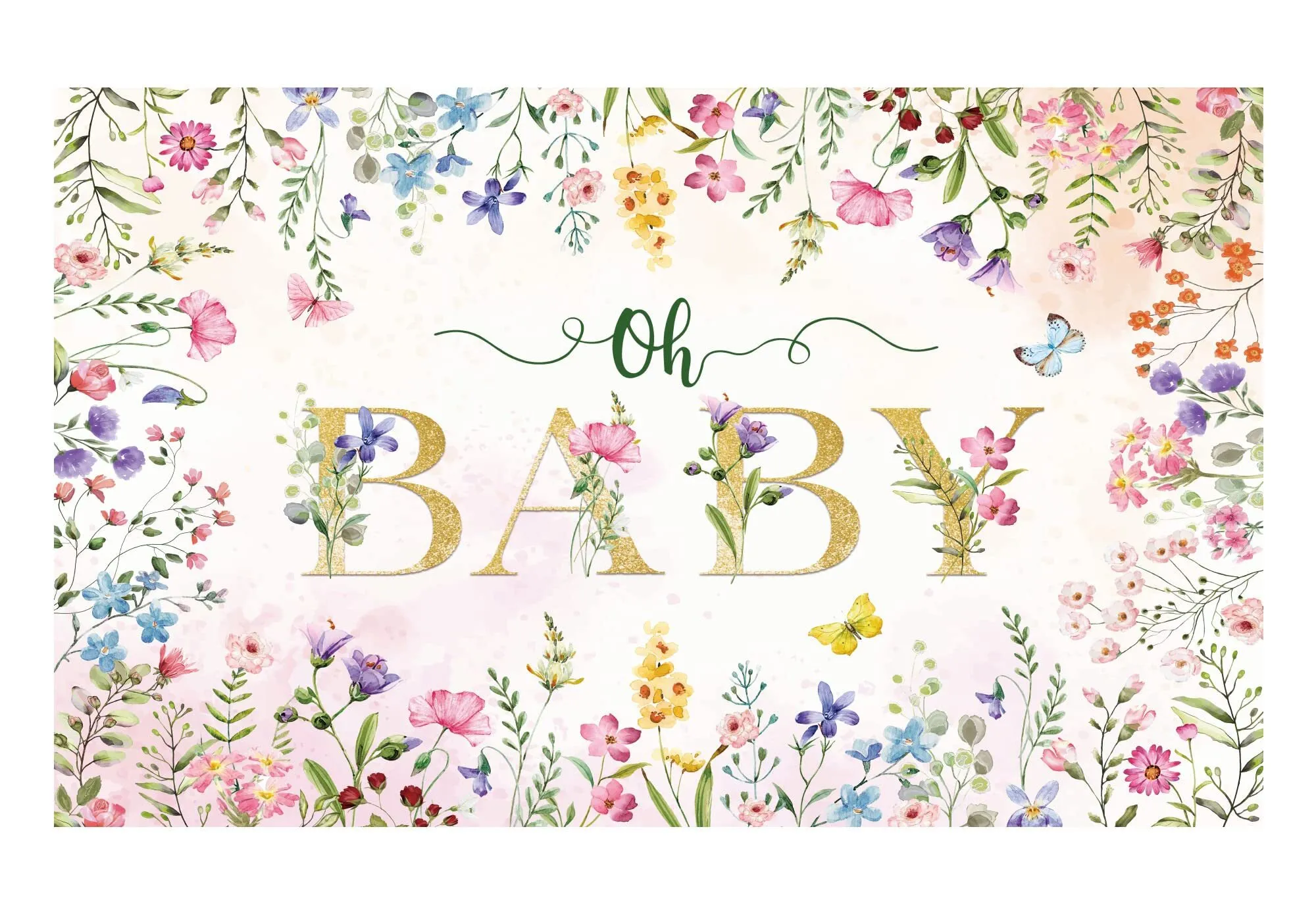 Backdrop - Oh Baby Wildflower Backdrop