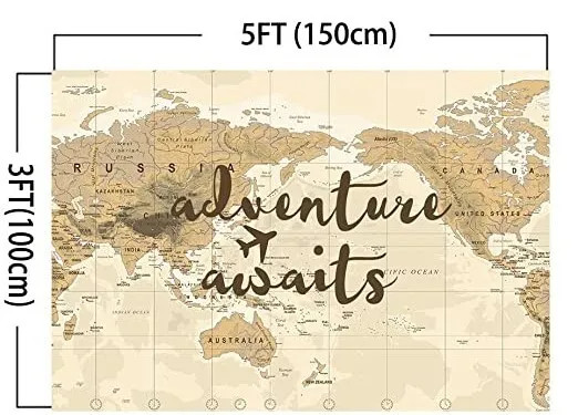 Backdrop - Adventure Awaits 3' x 5' 