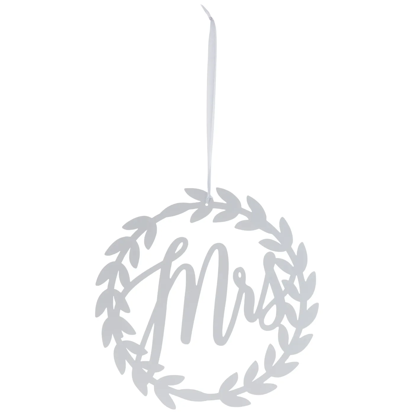 Mrs White Metal Wreath