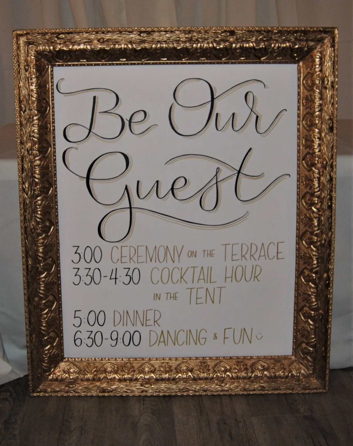 Extra-Large Vintage Gold Frame