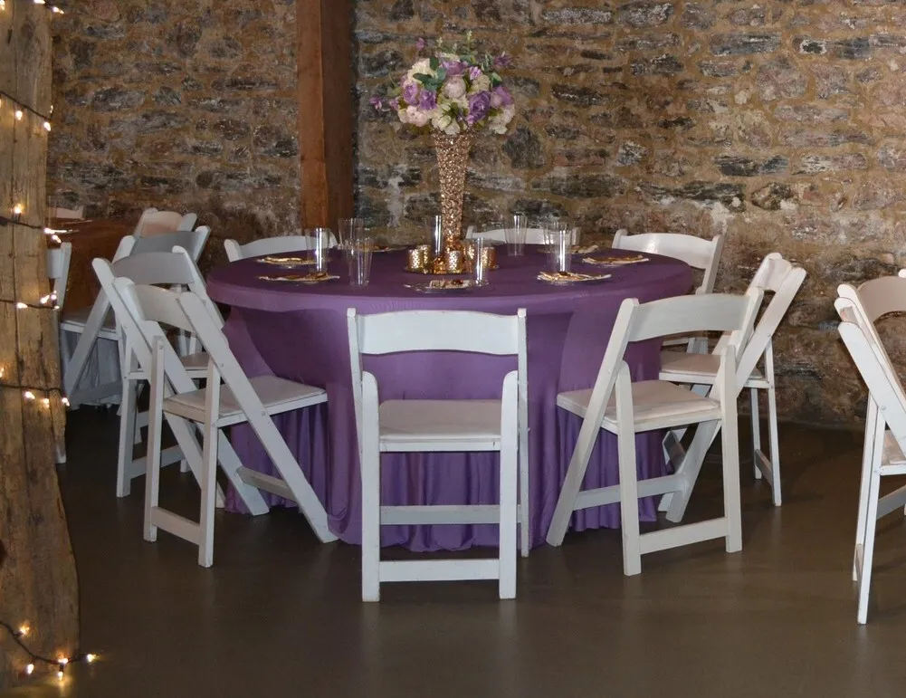 Tablecloth - 5' Spandex Round Wavy - Lavender