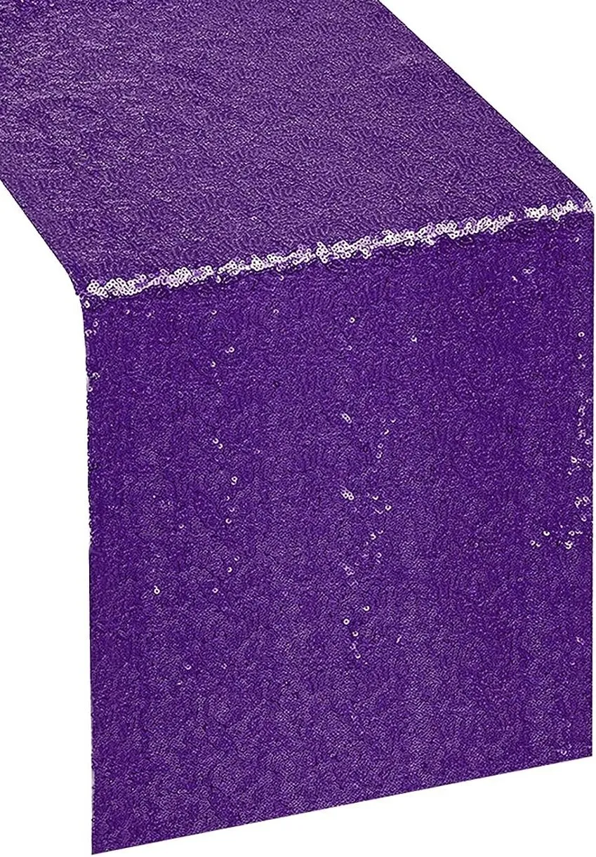Table Runner 12" x 108" Sequin - Purple 