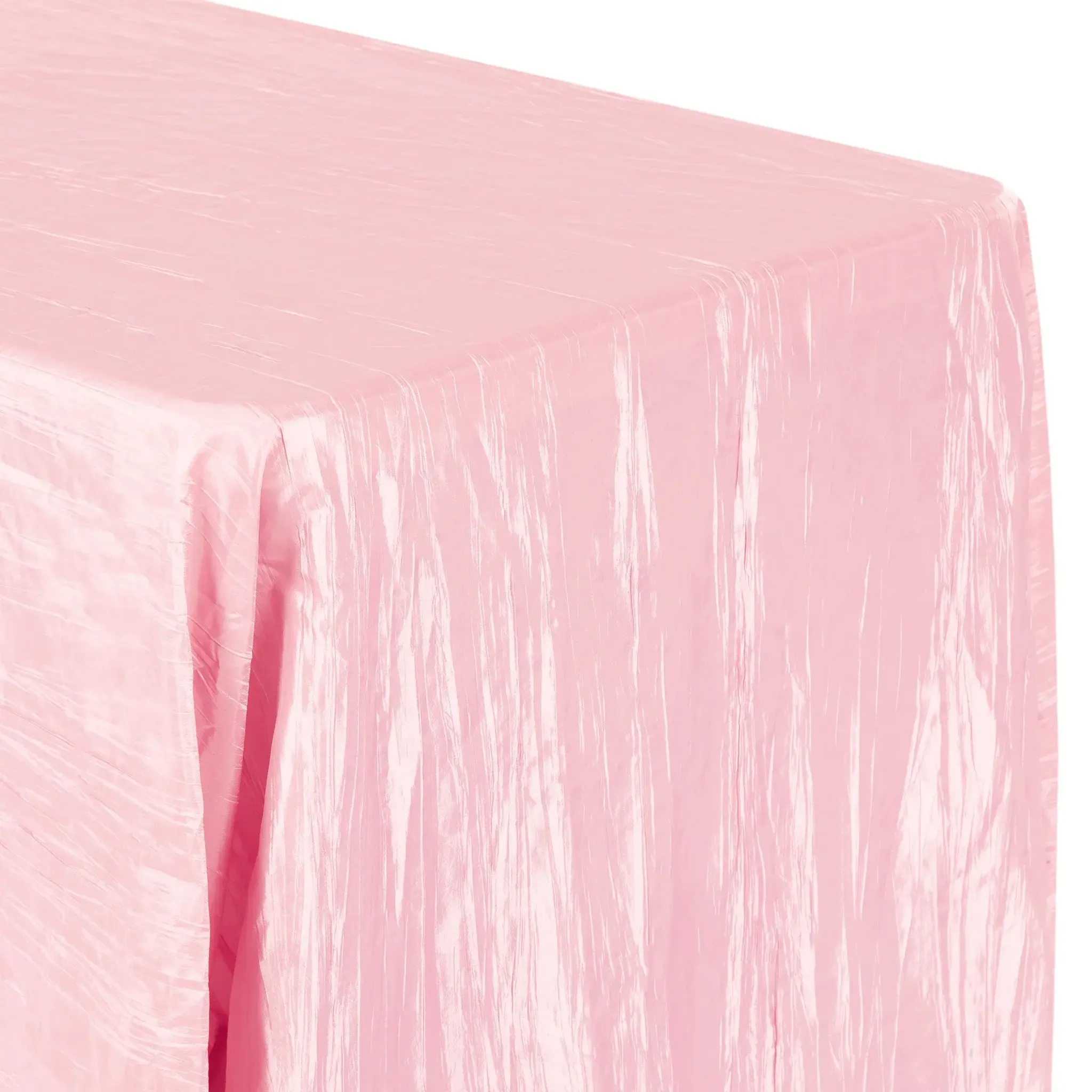 Tablecloth - Rectangular 90"x132" Crinkle Taffeta - Pink