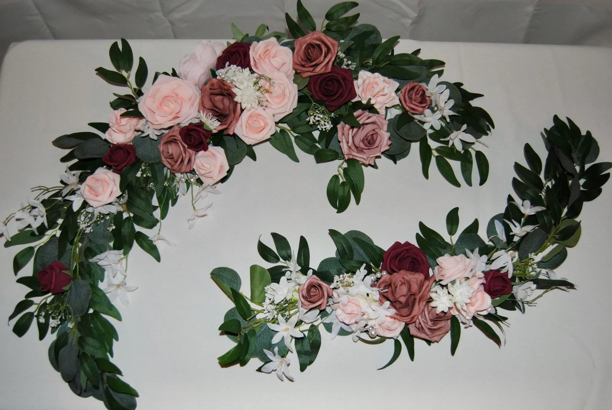 Artificial Flower Arrangements 2 pc - Dusty Rose