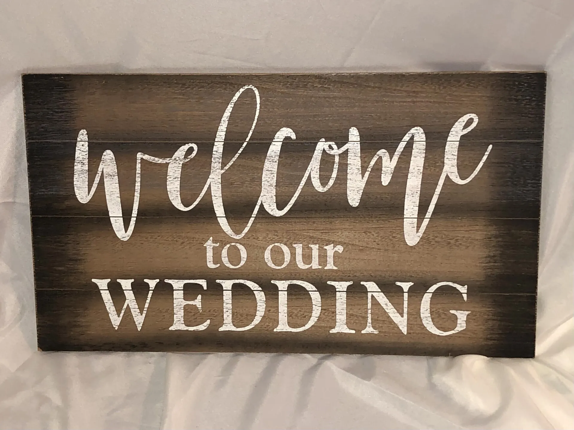 Sign - Wooden Welcome to Our Wedding