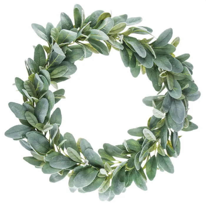 Artificial Lamb's Ear Wreath