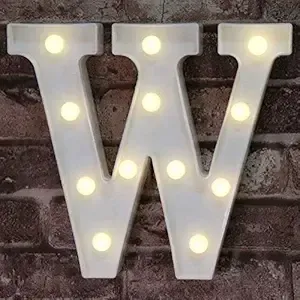LED Marquee Light Up Alphabet Letter W