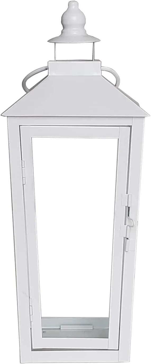 Lantern - White Metal Ashland