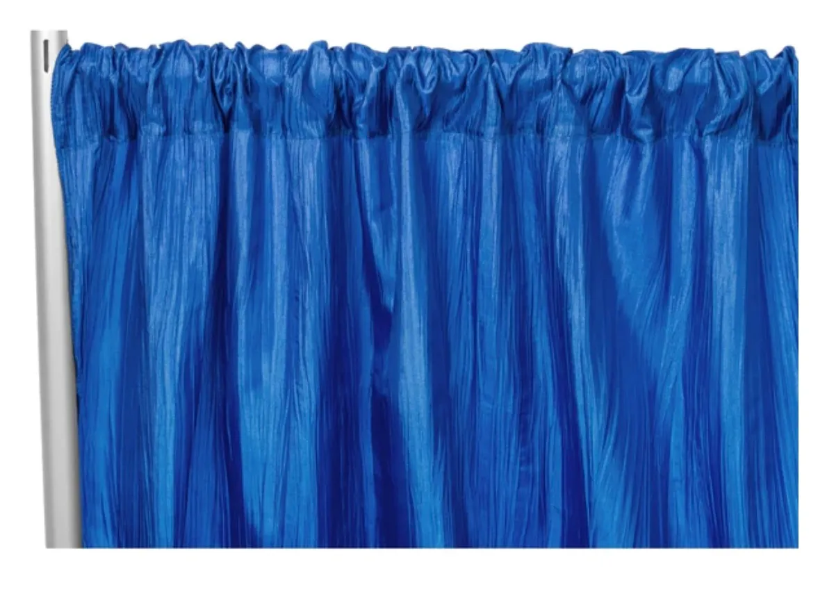 Curtain - 10' H x 54" W Crinkle Taffeta - Royal Blue