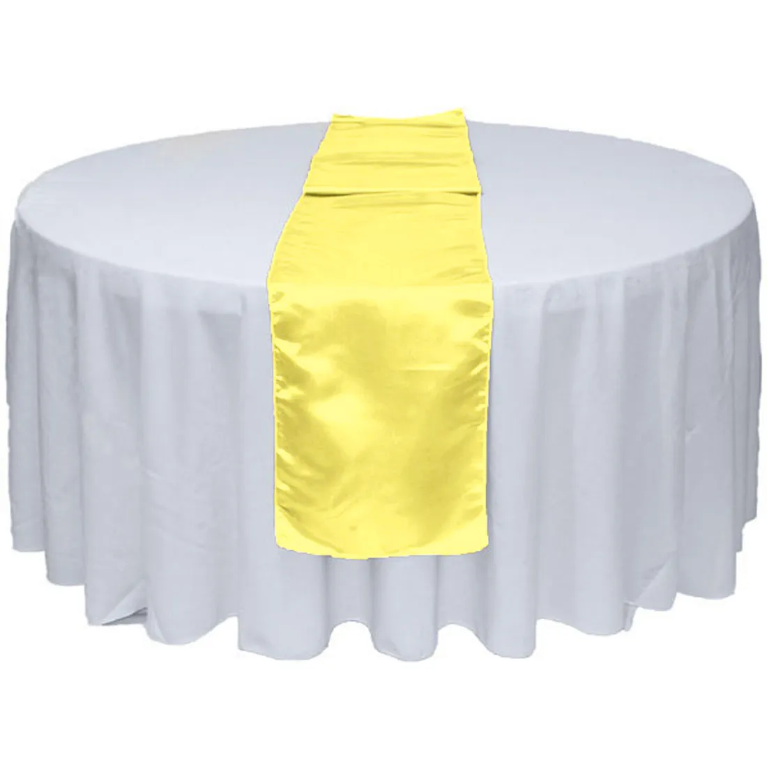 Table Runner 12" x 108" Satin - Yellow