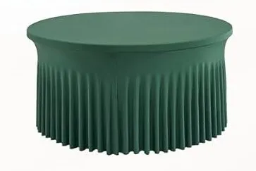 Tablecloth - 5' Spandex Round Wavy - Green