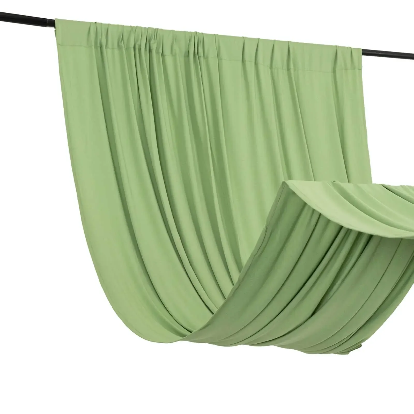 Curtain - 10' H x 5' W Spandex Backdrop - Sage