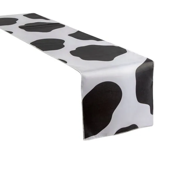 Table Runner 14" x 108" Satin - Cow 