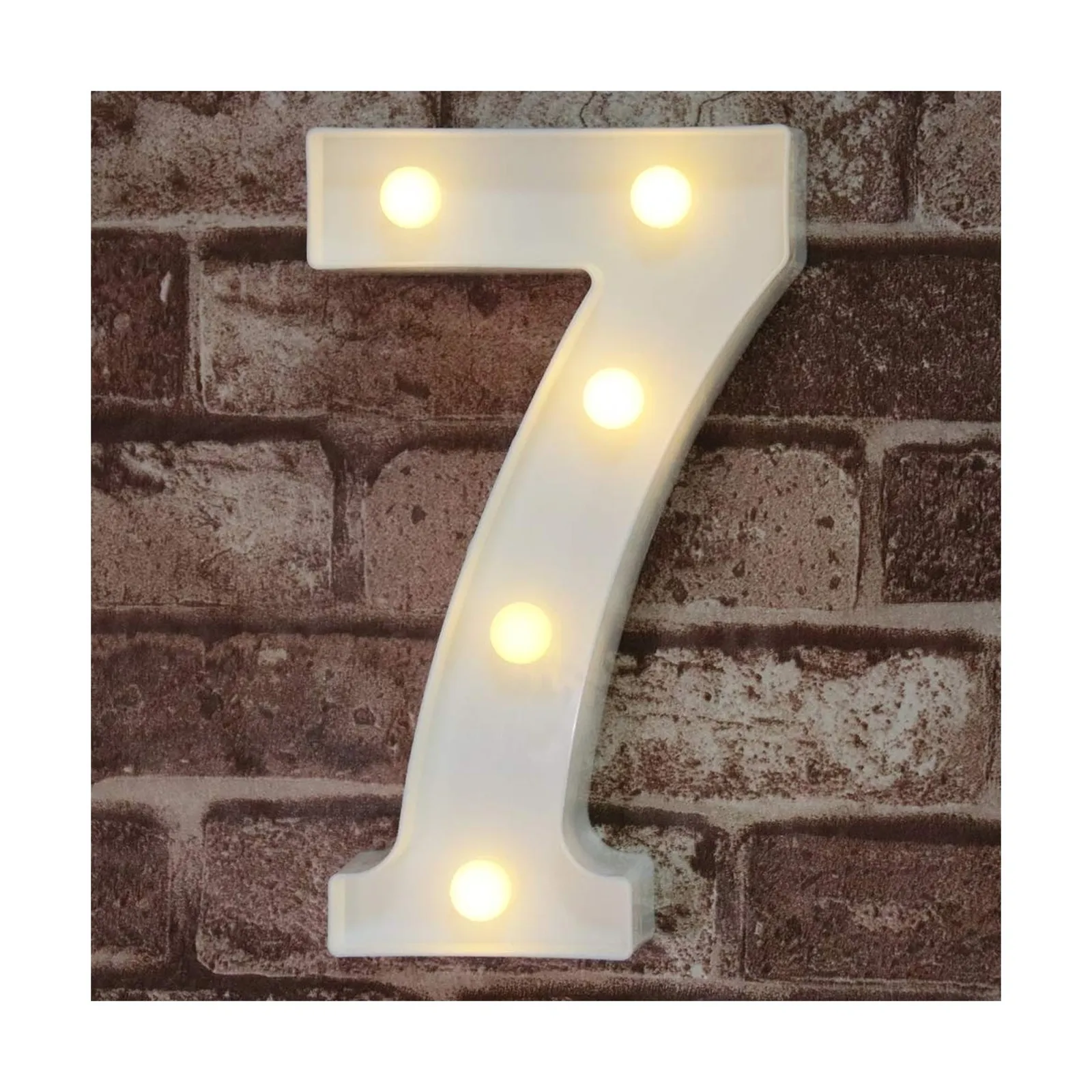Small LED Marquee Light Up Number 7