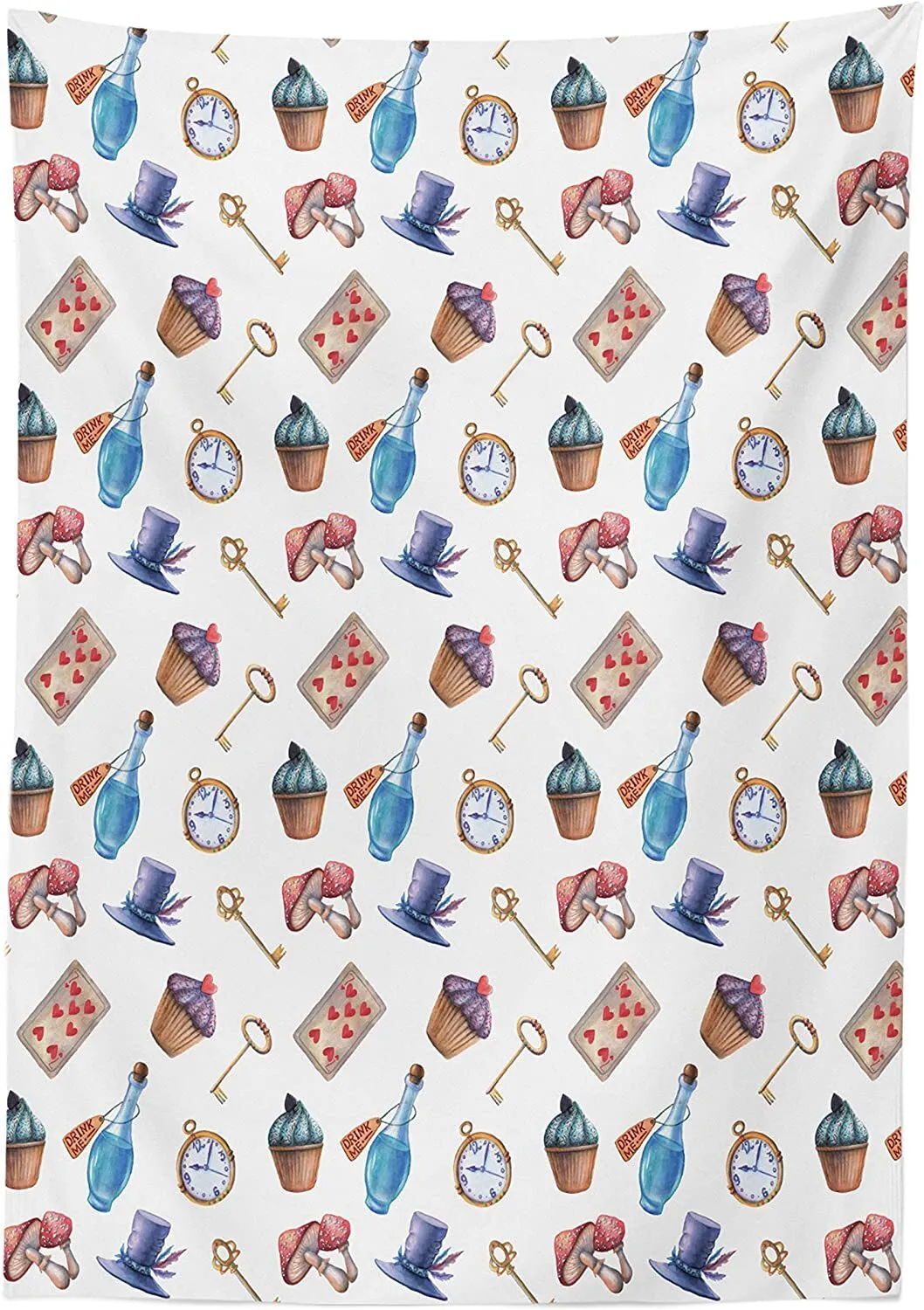 Tablecloth - Rectangular 84" x 58" Polyester - Wonderland Pattern