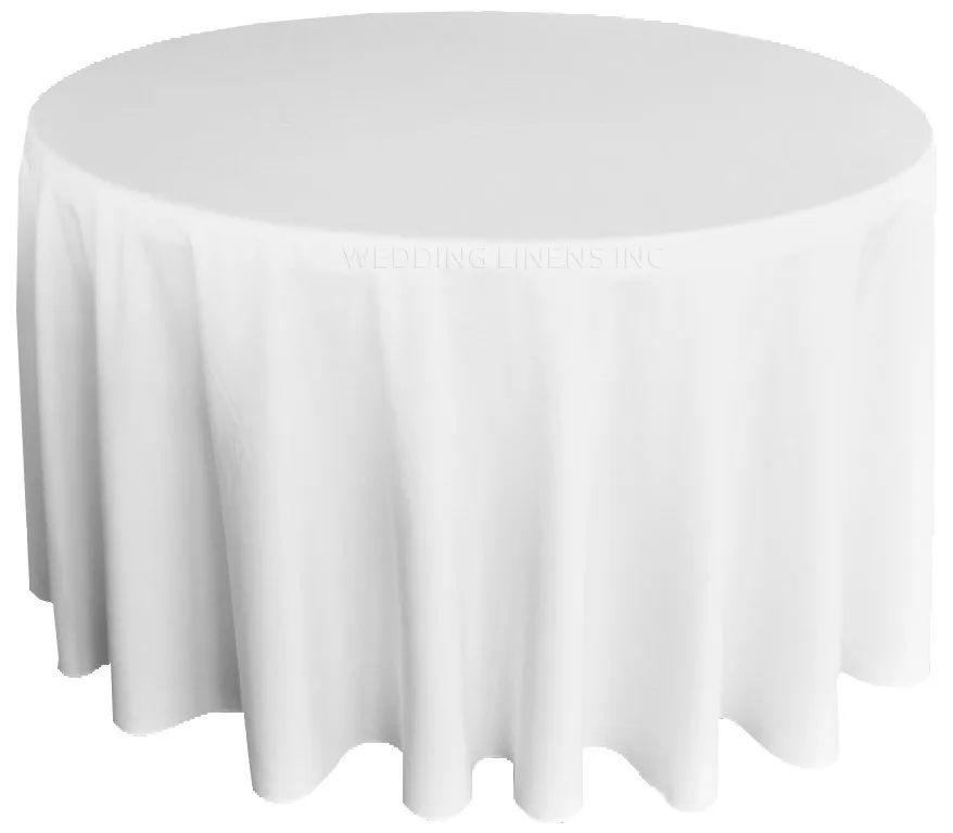 Tablecloth - Round 120" Polyester - White